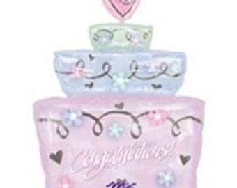 28" Congratulations Wedding Cake Balloon