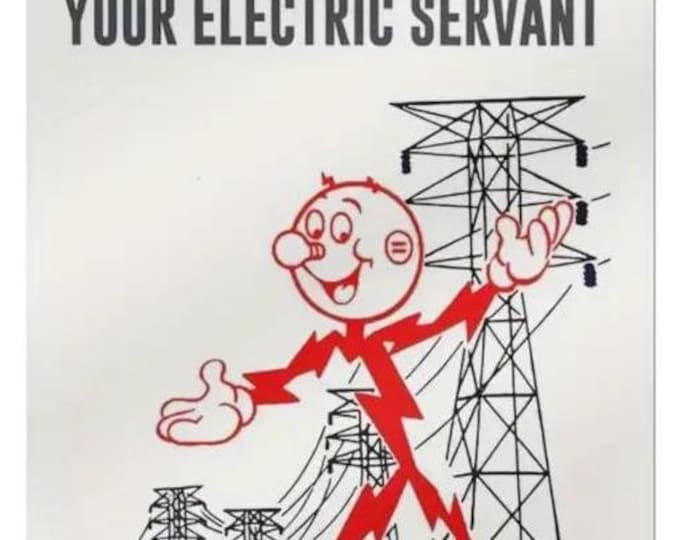 Your Electric Servant Retro Vintage Metal Sign - 8x12 Inch