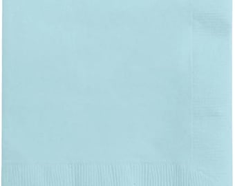 Light Blue Beverage Napkins (30)