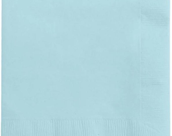 Light Blue Beverage Napkins (30)