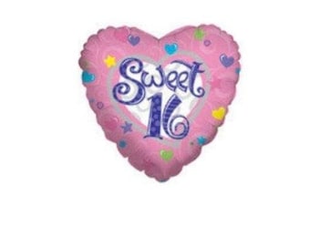 Sweet 16 Birthday HEART Balloon (1)