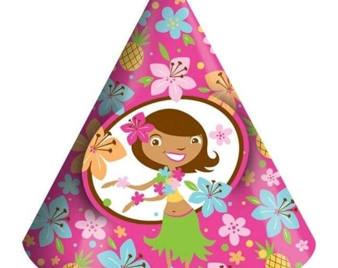 Pink Luau Fun Hats (8)