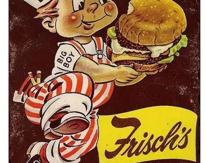 Frisch's Big Boy Restaurant Metal Sign - 8x12 Inch