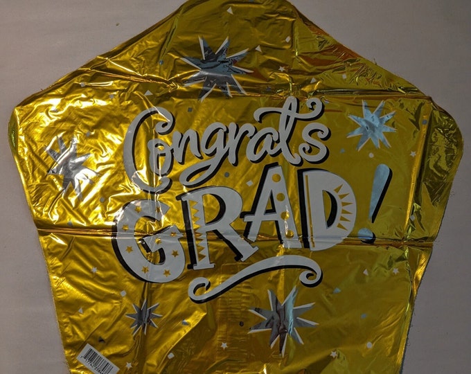 Gold Star Graduation Balloon - Grad Party Supplies