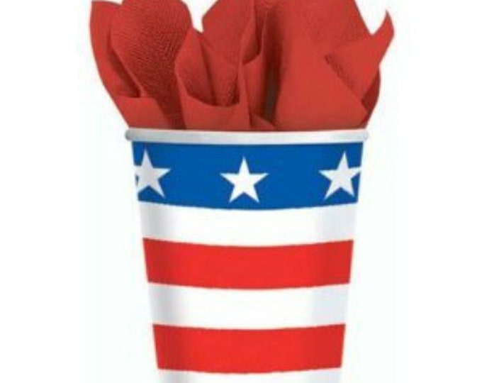 Stars & Stripes Patriotic Cups (8)