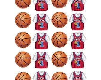 All Star Basketball Party Stickers (4 (sheets)