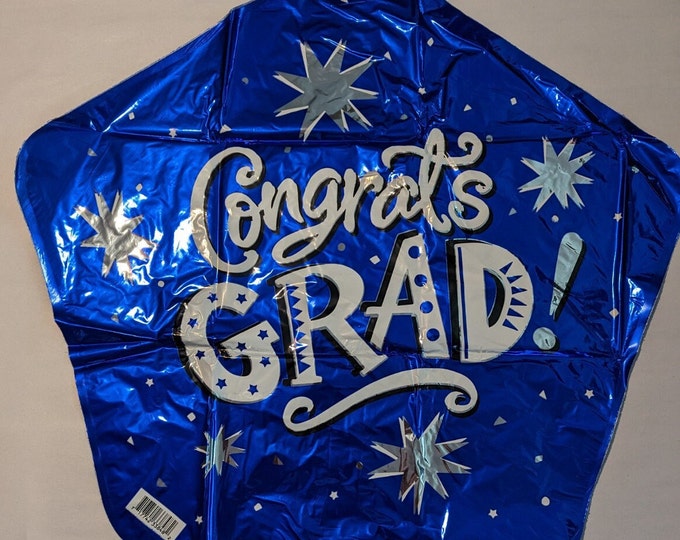 Blue Star Graduation Balloon - Grad Party Supplies
