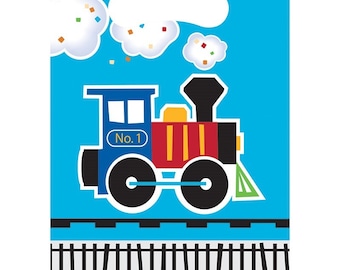 All Aboard Train Party Loot Bags (8) - Birthday Party Supplies