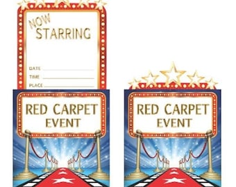 Hollywood Lights Party Invitations (8)