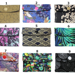 Porte cartes en tissu coloré petit format grande capacité homme femme