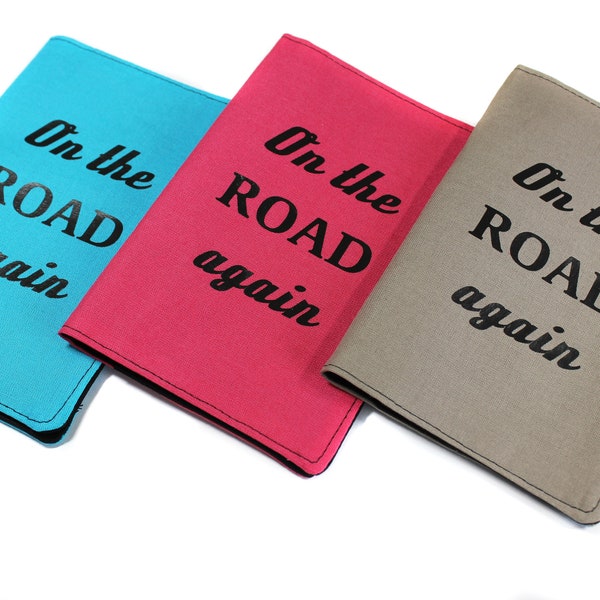 Etui carte grise permis voiture , road trip , cadeau permis conducteur