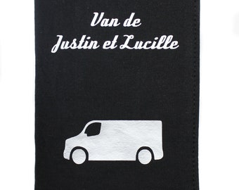 Etui personnalisable papiers voiture carte grise véhicule camping car van ,  documents auto