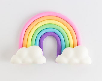 Colorful Rainbow Fondant Cake Topper-NEW!