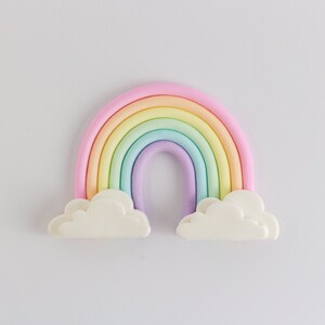 Pastel Rainbow Fondant Cake Topper Small-2nd Picture