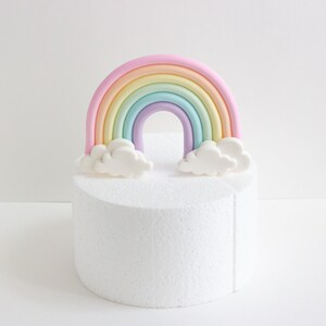 Pastel Rainbow Fondant Cake Topper Bild 7