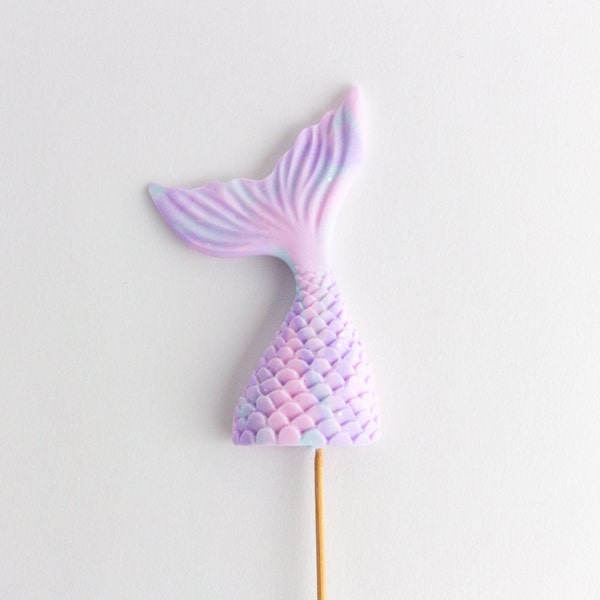 Large Marbled Mermaid Tail Fondant Cake Topper- New Design 2024