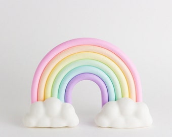 Fondant Rainbow Cake Topper- Pastel