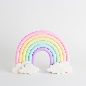 Pastel Rainbow Fondant Cake Topper Bild 4