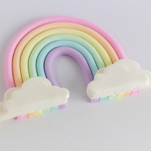Pastel Rainbow Fondant Cake Topper Bild 5
