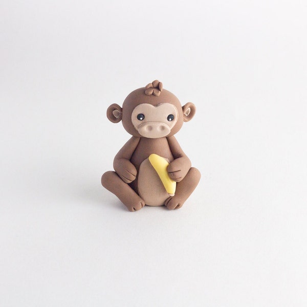 Fondant Monkey Cake Topper, Safari Animal Cake Topper- NEW