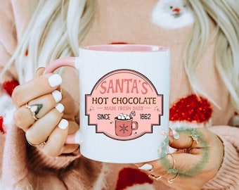 Christmas Mug, Hot Cocoa Mug, Seasonal Decor, Pinkmas Gift For Her