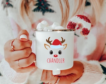 Personalized Hot Chocolate Mug, Kids Christmas Mug, Kids Hot Cocoa Mug