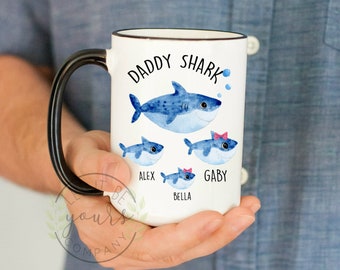 Daddy Shark, Funny Gift For Dad, Personalized Fathers Day Gift,Fathers Day Gift, New Dad Mug, Dad Mug, Dad Gift, Funny Gift For Dad