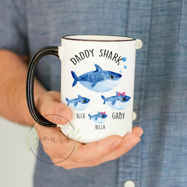 Daddy Shark, Funny Gift For Dad, Personalized Fathers Day Gift,Fathers Day Gift, New Dad Mug, Dad Mug, Dad Gift, Funny Gift For Dad