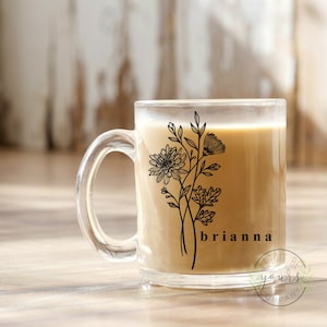 New Creative Double Wall Glass Mug Cup with Dry Flower Funny Transparent  Aesthetic Coffee Juice Milk Water Cup Personalized Gift