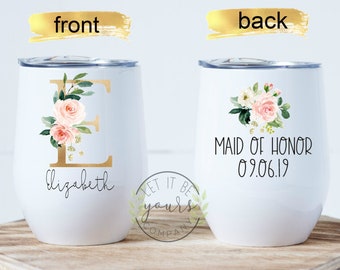Maid Of Honor Gift, Maid Of Honor Thank You, Maid Of Honor Glass, Personalized Maid Of Honor Mug, Will You Be My Maid Of Honor,