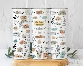 Personalized Teacher Coffee Tumbler Teacher Appreciation Gift