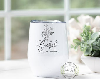 Maid Of Honor Proposal, Maid Of Honor Wine Tumbler, Maid Of Honor Mug, Personalized Maid Of Honor Mug, Will You Be My Maid Of Honor