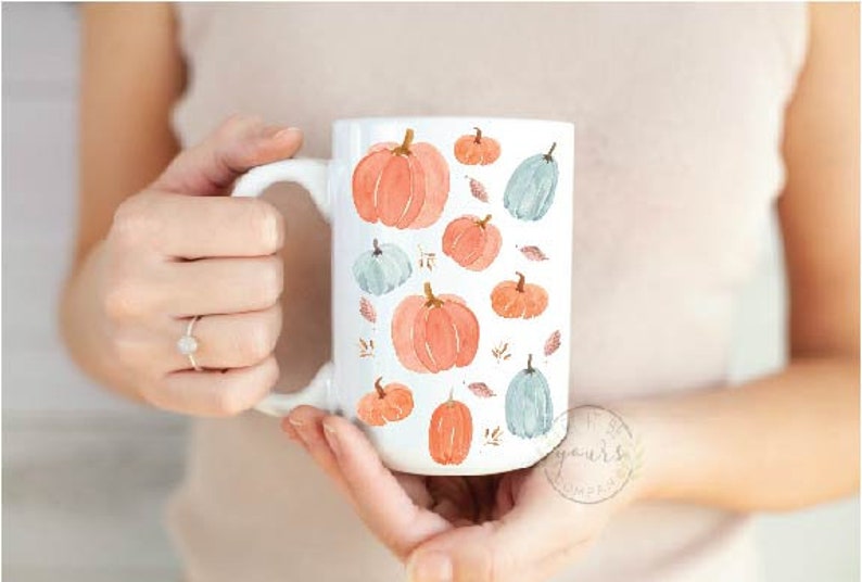 Pumpkin Fall Coffee Mug Autumn Decor Cute Coffee Mug Farm House Decor 001 image 2