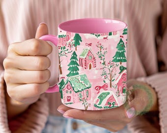 Pink Christmas Mug , Christmas Gifts For Her, Seasonal Decor Pinkmas
