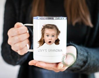 Custom Baby Face Photo Coffee Mug, Personalized Mother's Day Gift, Gift From Grandchildren, Baby Photo Mug, Grandparents Gift