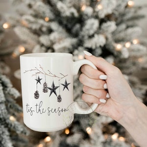 Christmas Coffee Mug, Holiday Coffee Mug, Tis The Season image 2