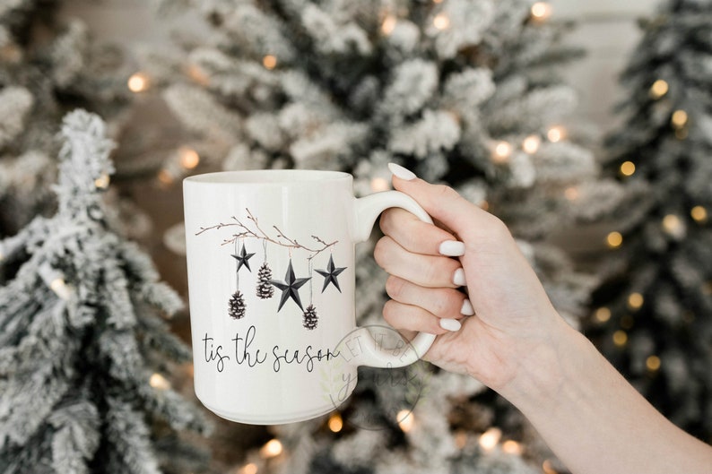Christmas Coffee Mug, Holiday Coffee Mug, Tis The Season image 2