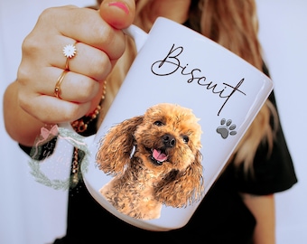 Taza personalizada con retrato de perro - Regalo personalizado para mascotas