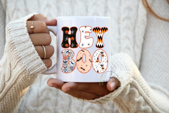 Hey Boo - Fall Mugs - Halloween Coffee Mug - Halloween Decor