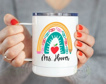 Tasse à café personnalisée pour l’enseignant - Cadeau d’appréciation de l’enseignant