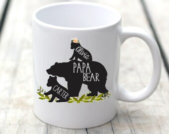 Papa Bear, Papa Bear Mug, Baby Bear, Bear with Cubs Mug, New Parent Gift, Dad Mug, Coffee Mug, Father's Day Mug, Dad Coffee Mug, Custom Mug