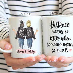 Best Friends Mug, Best Friend Gift, Long Distance Best Friend, Long Distance Gift, Best Friend Long Distance, Going Away Gift, Custom BFF