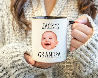 Baby Face Photo Coffee Mug, Personalized Baby Photo Mug, Fathers Day, Mothers Day, Grandparent Christmas Gift, Grandma-Grandpa Gift
