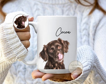 Custom Pet Mug Dog Coffee Cup Personalized Pet Mugs Gift Idea For Dog Lover Custom Dog Portrait Dog Mom Personalized Pet Mug Dog Mom Dog Dad