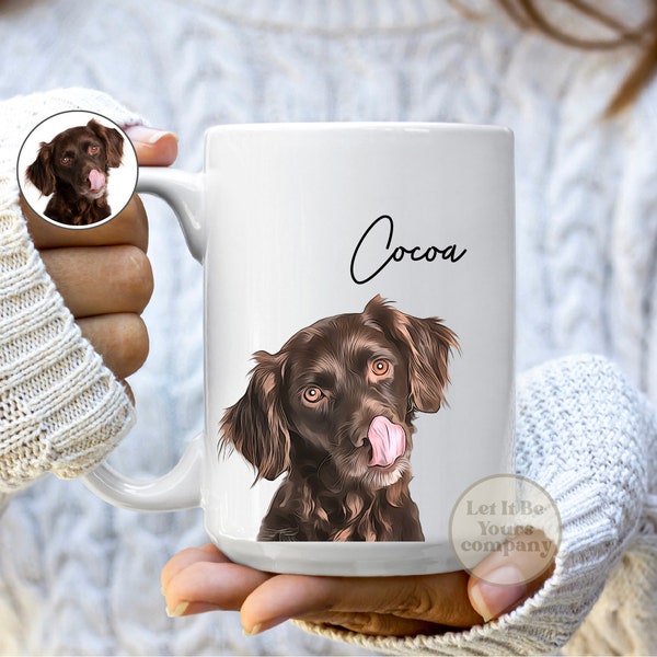 Custom Pet Mug Dog Coffee Cup Personalized Pet Mugs Gift Idea For Dog Lover Custom Dog Portrait Dog Mom Personalized Pet Mug Dog Mom Dog Dad