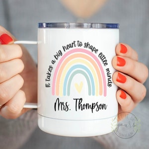 Mug à café personnalisé pour l’enseignant - Cadeau d’appréciation de l’enseignant