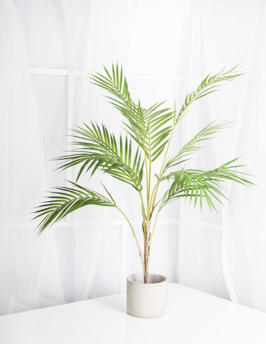 30inch Artificial Areca Palm Plant tree / Artificial palm leaf Etsy