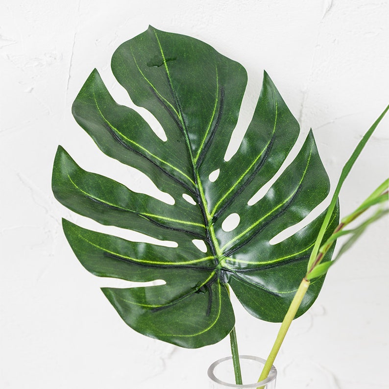 New Monstera Palm Leaf Vase Set/ Artificial plants and a Etsy