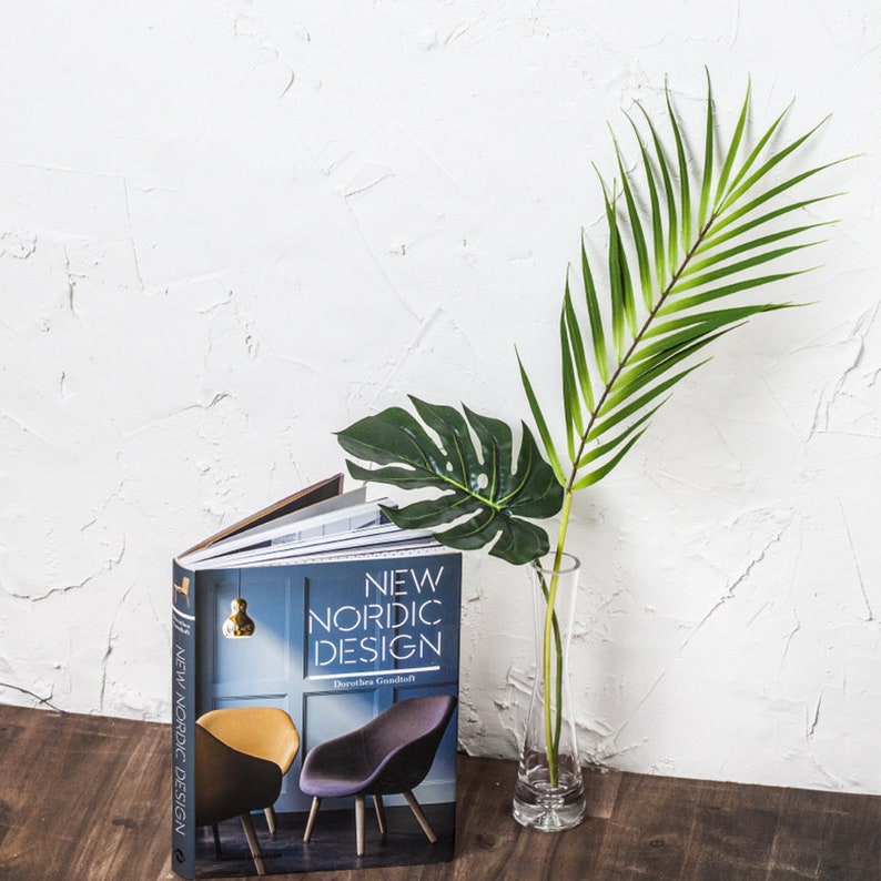 New Monstera Palm Leaf Vase Set/ Artificial plants and a Etsy