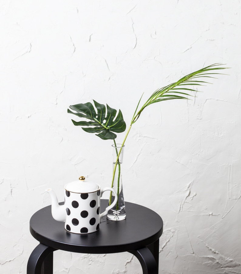 New Monstera Palm Leaf Vase Set/ Artificial plants and a Etsy